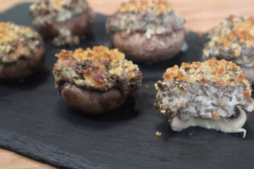 Garlic Parmesan Venison Stuffed Mushrooms