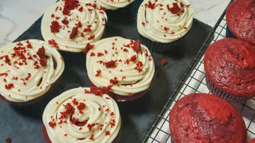 Red Velvet Cupcakes with Cream Cheese Frosting