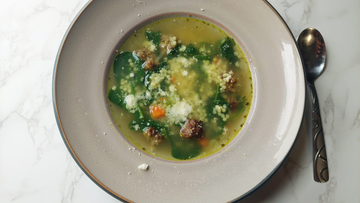 Italian Wedding Soup (Venison Meatballs)